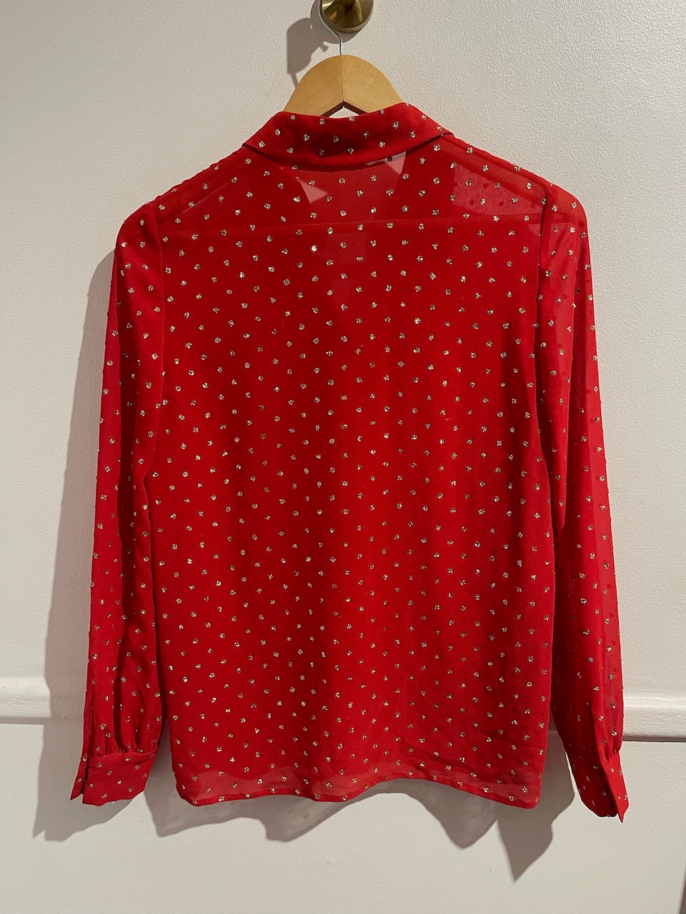 Chemise Saint Laurent rouge T.XS