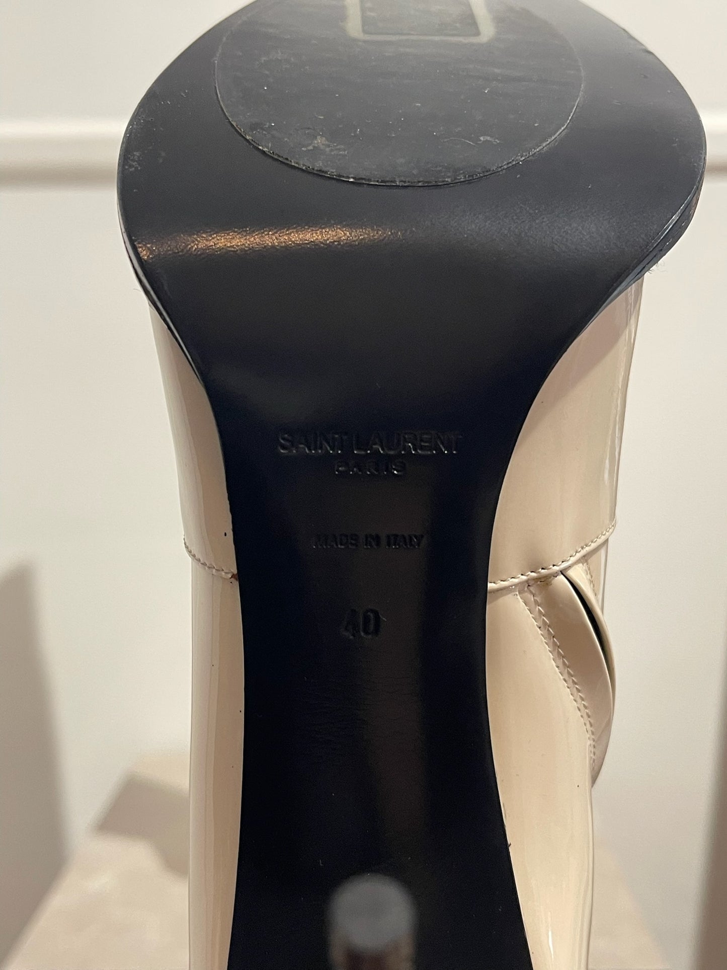 Bottes cuissardes Saint Laurent écru T.40