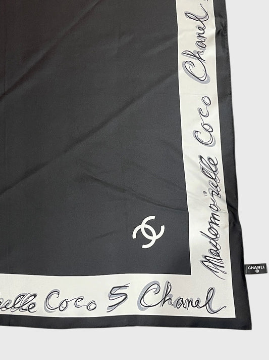 Foulard Chanel Coco 5 noir