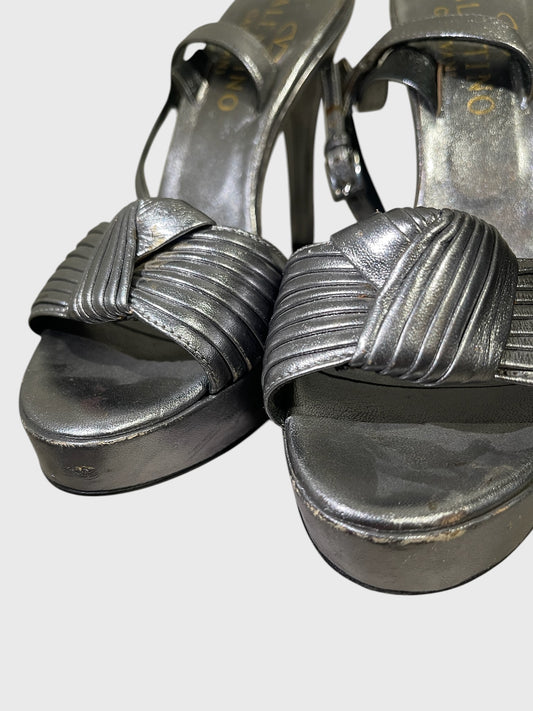 Sandales Valentino argentées T.37