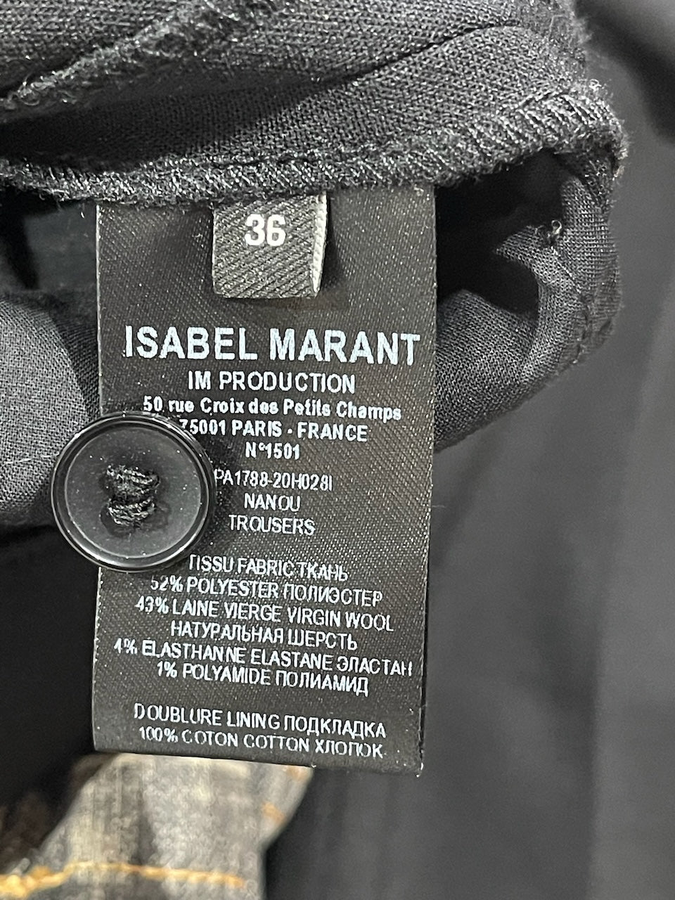 Pantalon Isabel Marant noir T.36