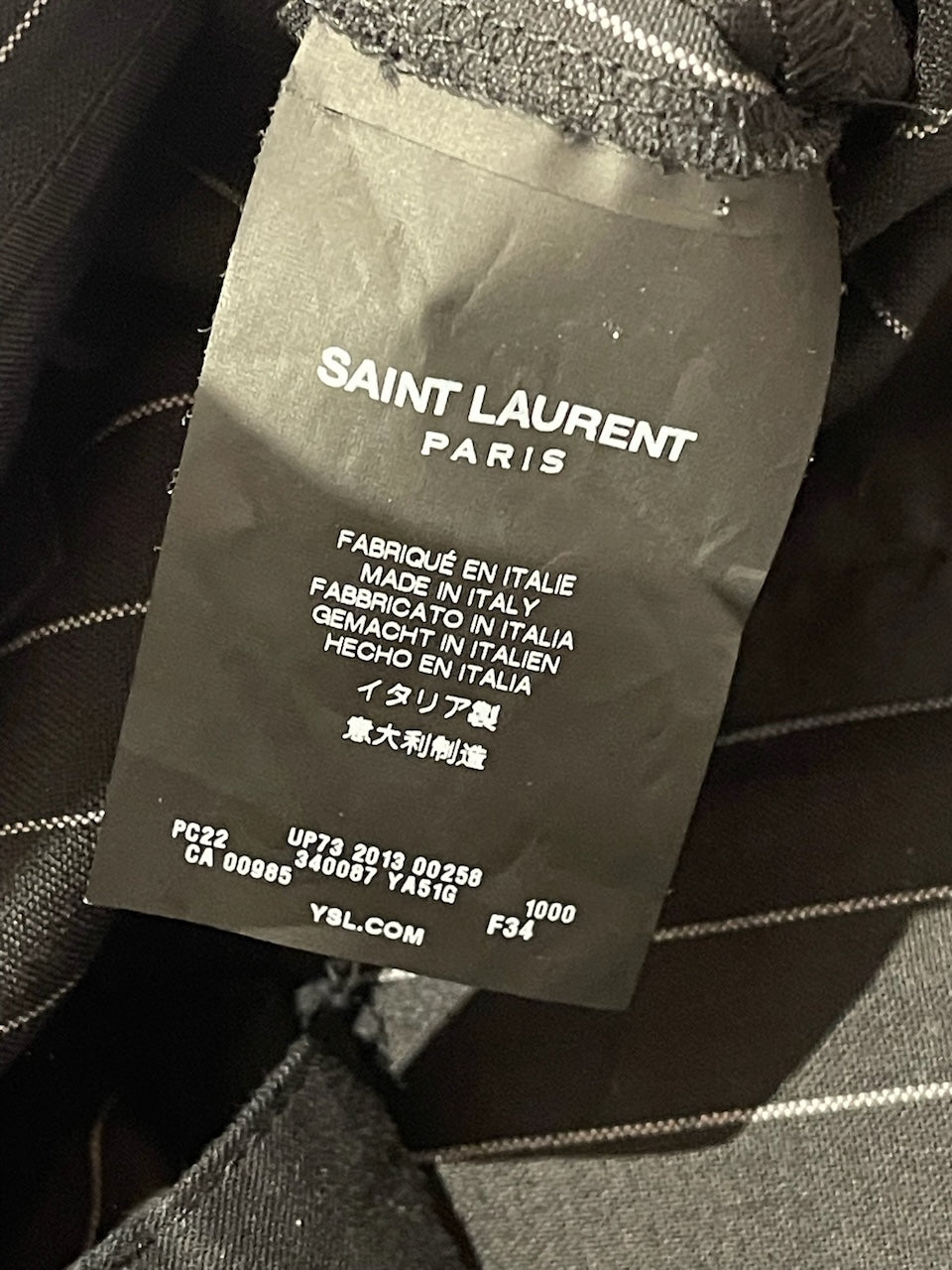 Pantalon Saint Laurent noir T.34