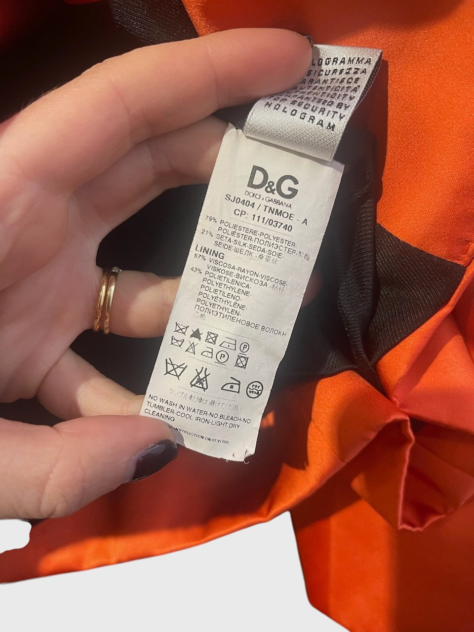 Veste Dolce & Gabbana orange T.38
