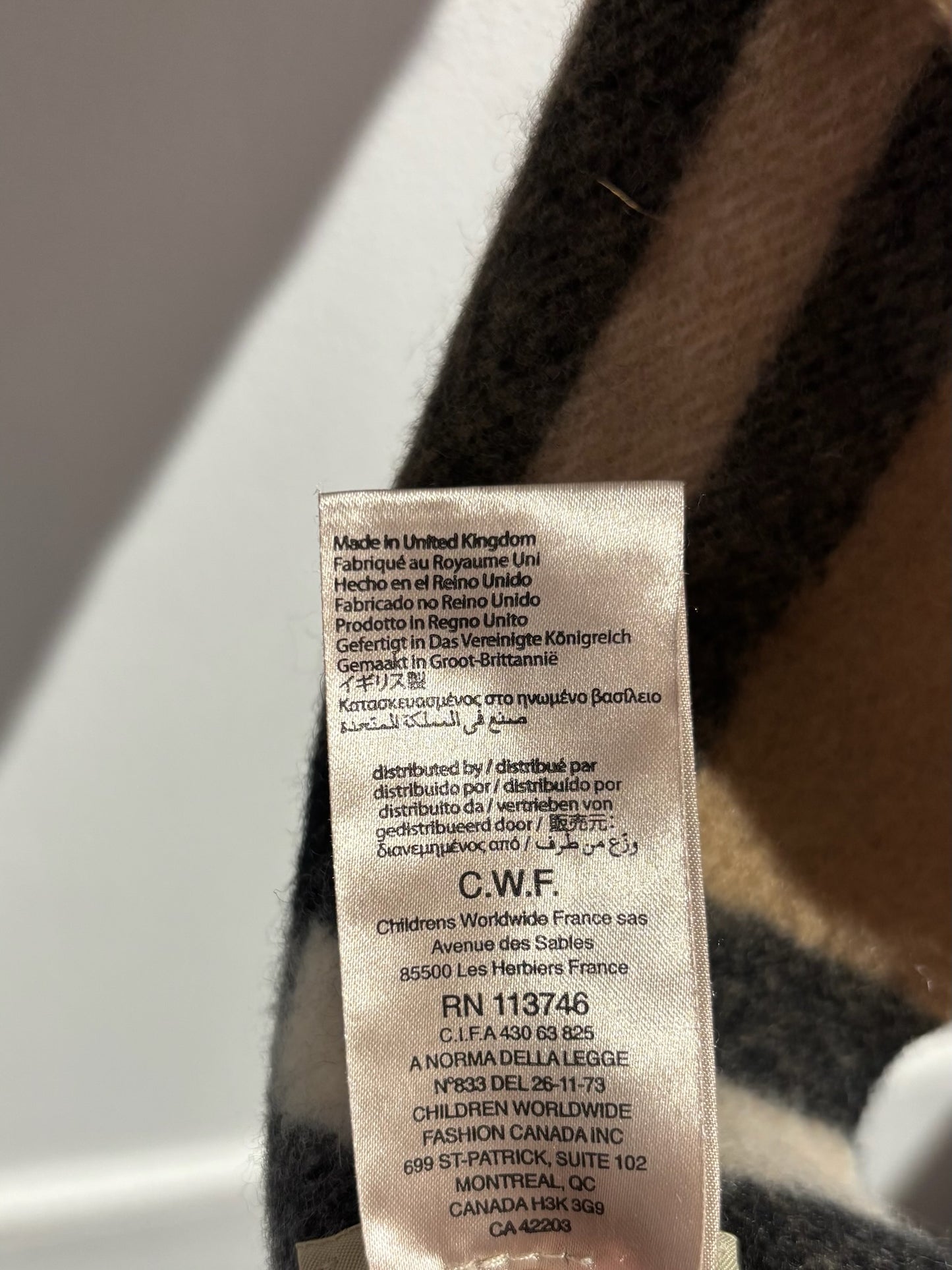 Echarpe Burberry tartan beige