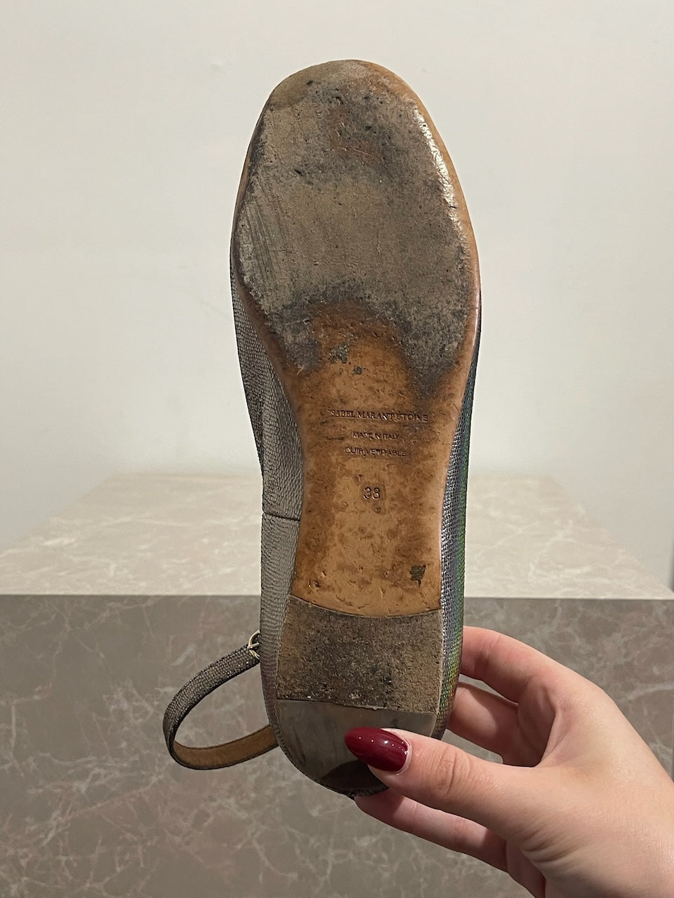 Ballerines Isabel Marant argentées T.38