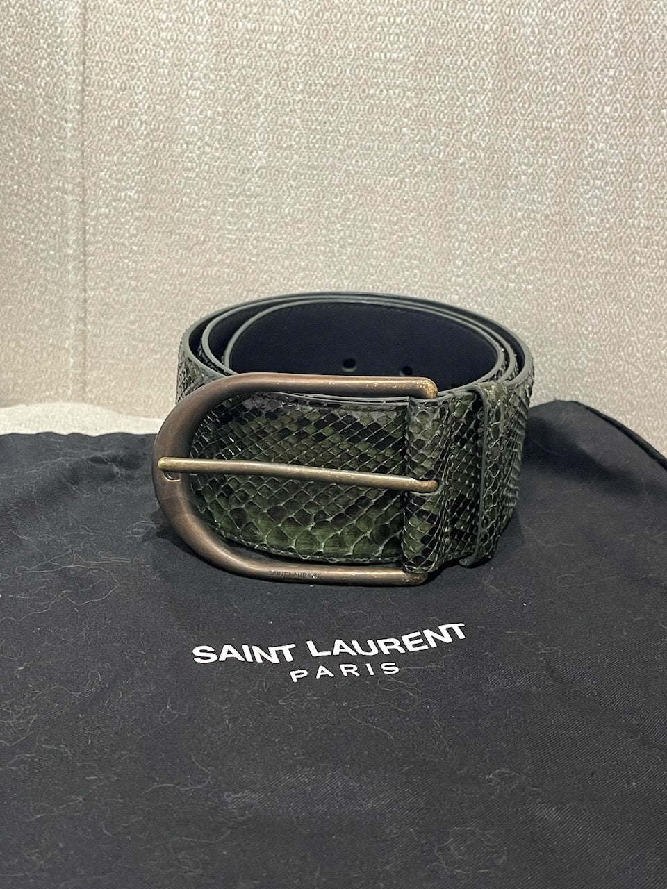 Ceinture Saint Laurent python T.90
