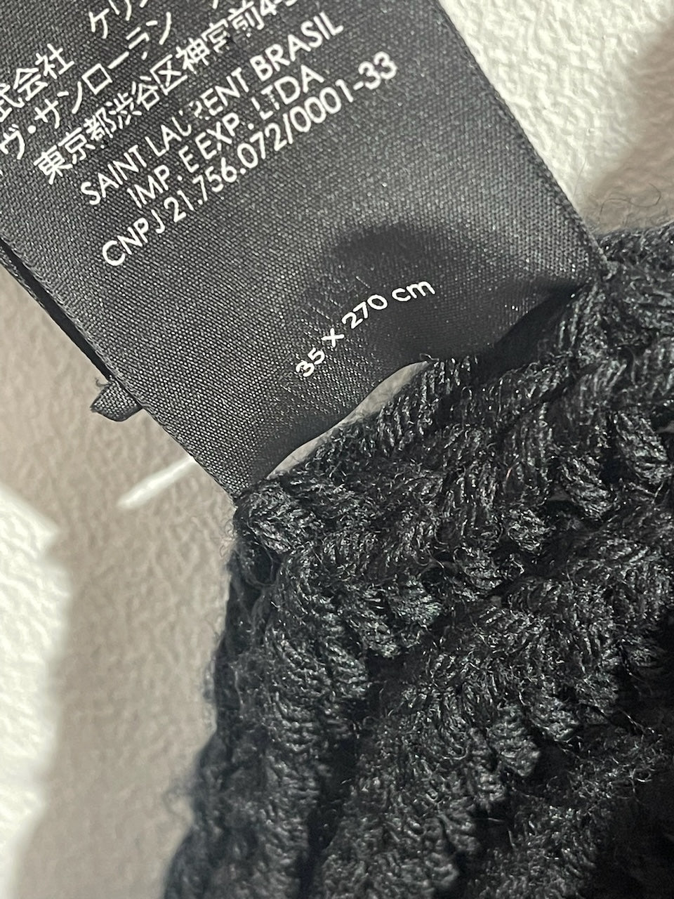 Echarpe Saint Laurent noire