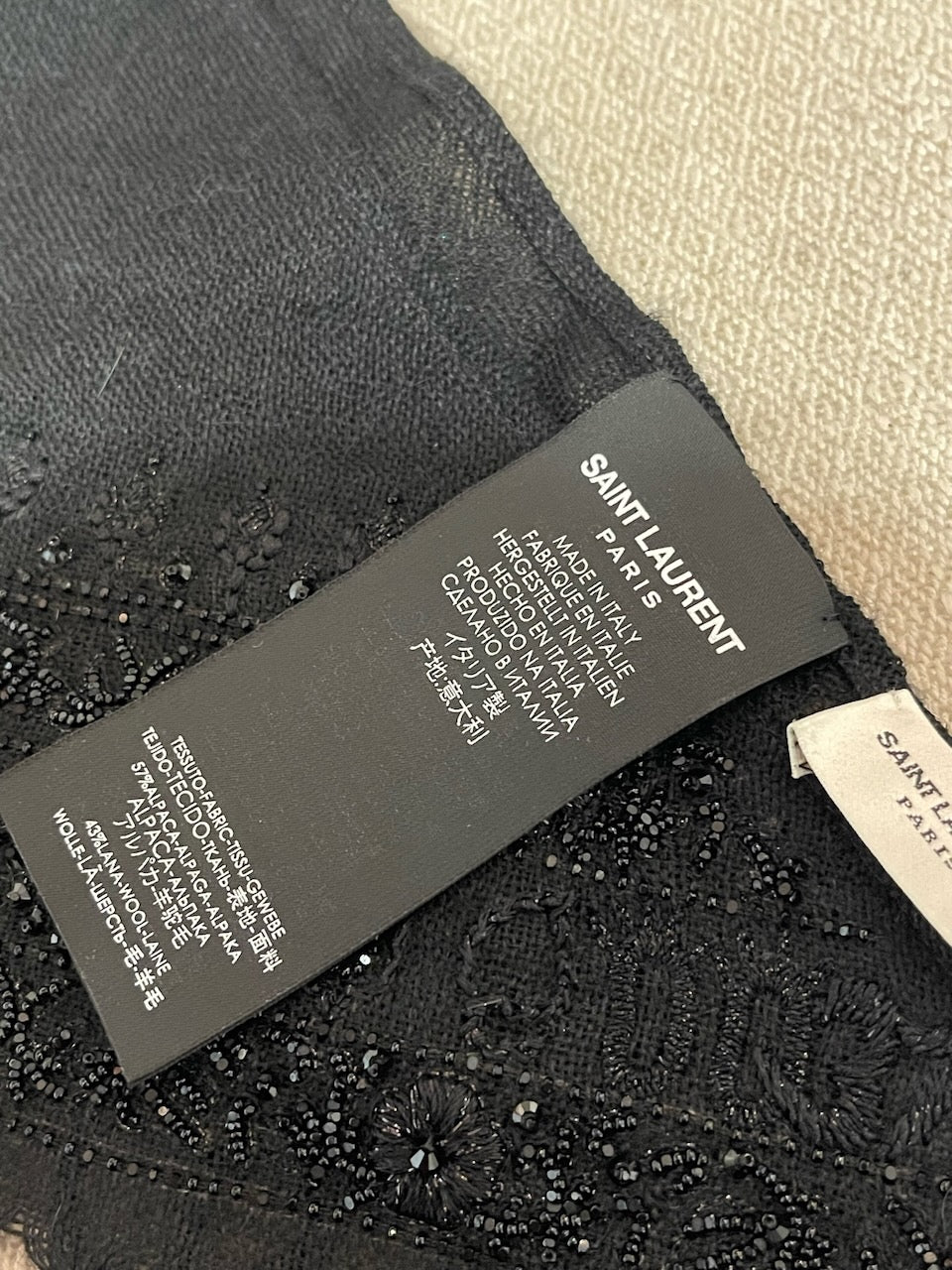 Foulard Saint Laurent noir