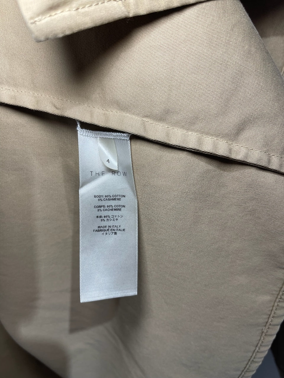 Chemise The Row beige T.36