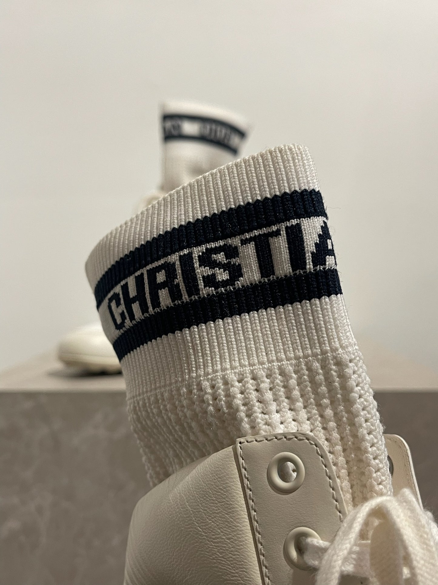 Bottines Dior blanches T.37,5