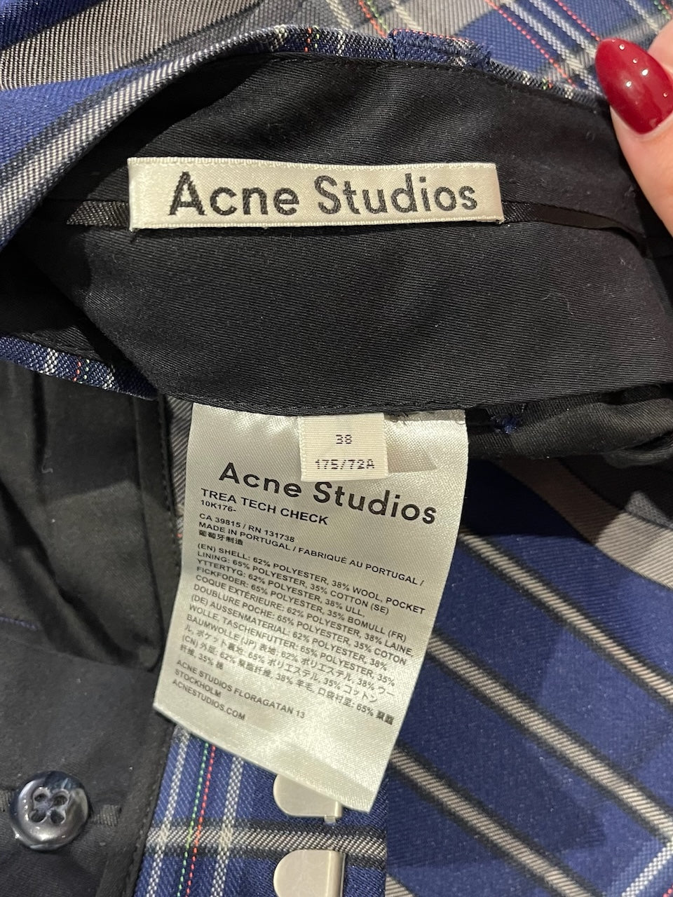 Pantalon Acne Studios bleu T.38