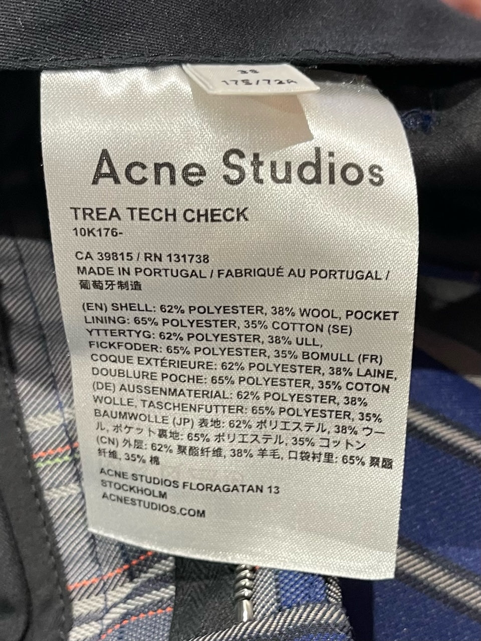 Pantalon Acne Studios bleu T.38