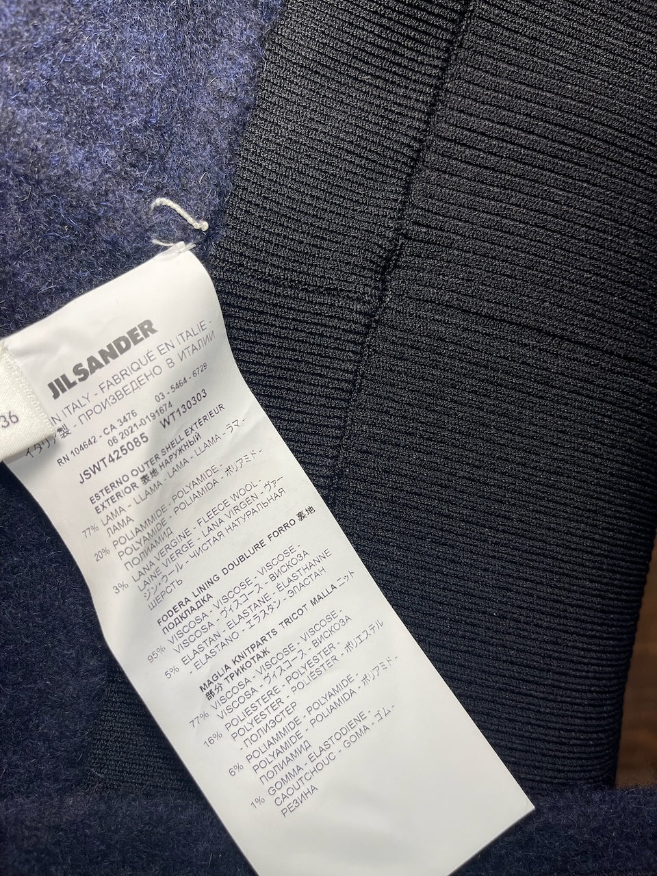 Veste Jil Sander bleu marine T.36
