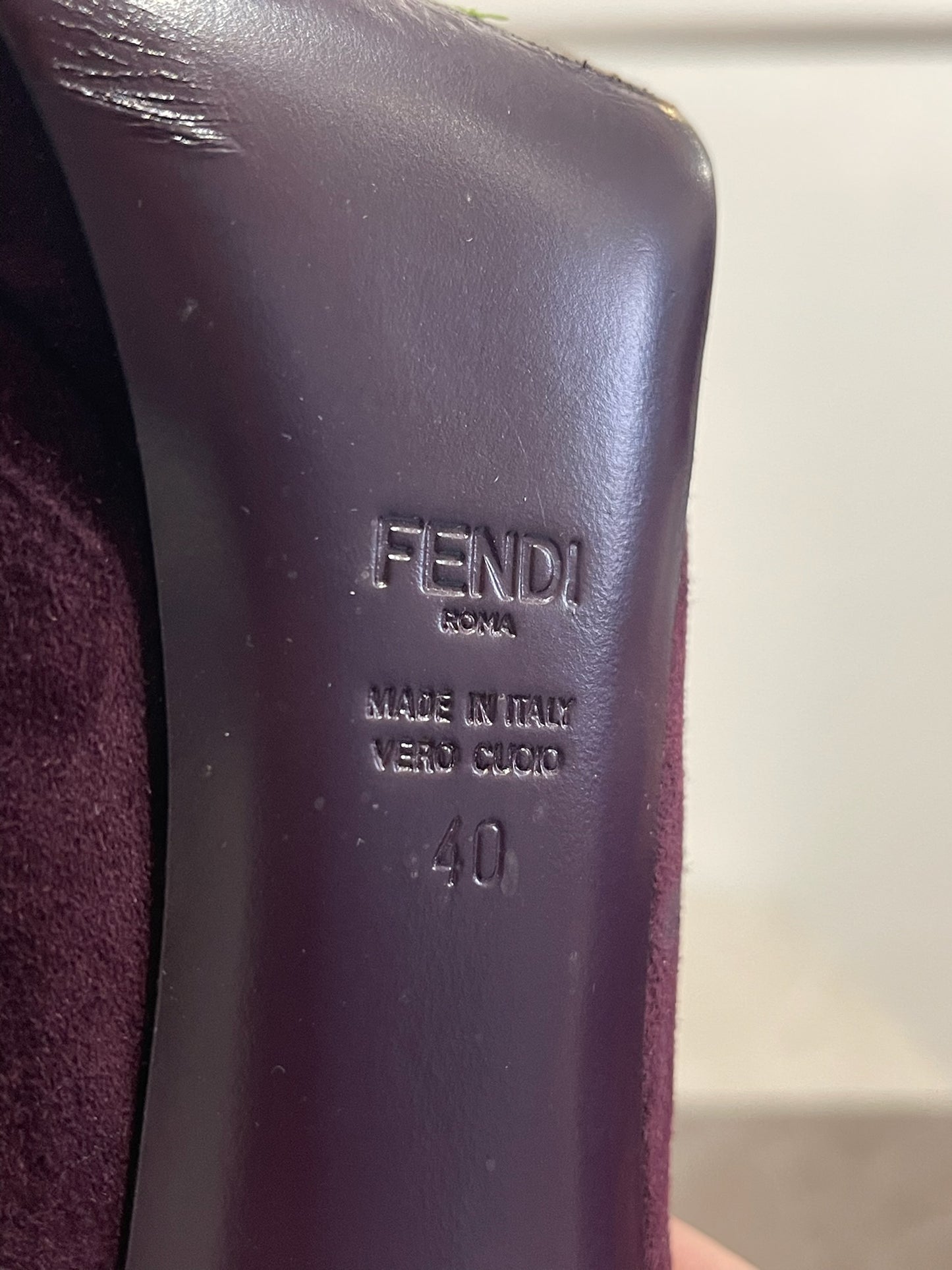 Escarpins Fendi bordeaux T.40
