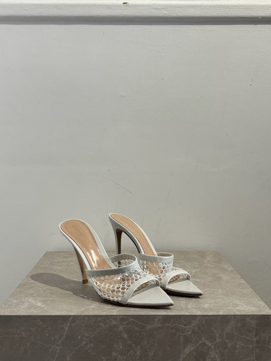 Mules Gianvito Rossi blanches T.38