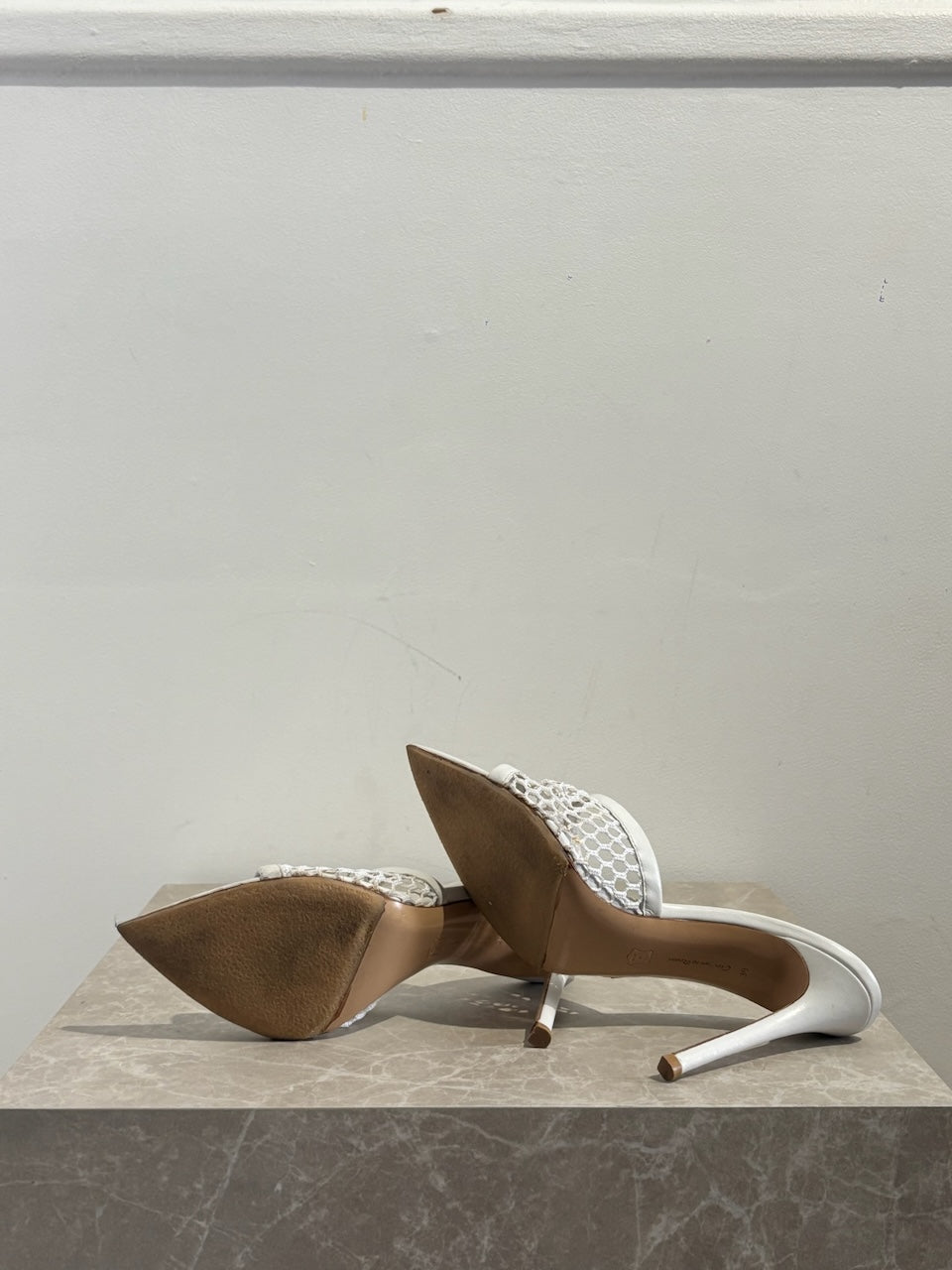Mules Gianvito Rossi blanches T.38