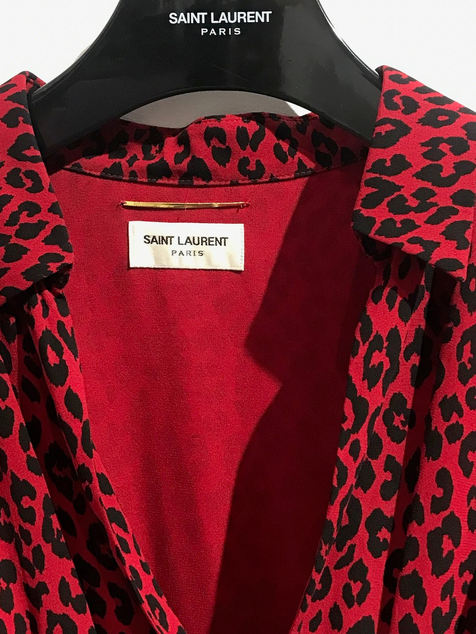Robe Saint Laurent leopard T.42