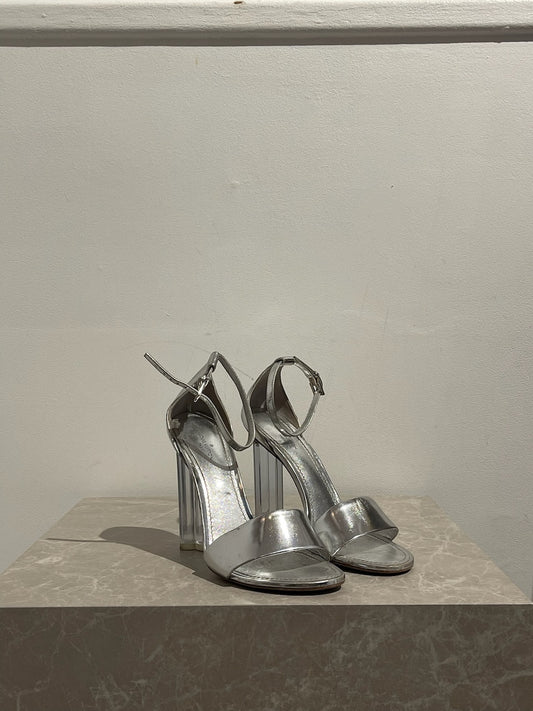 Sandales Louis Vuitton argentées T.38