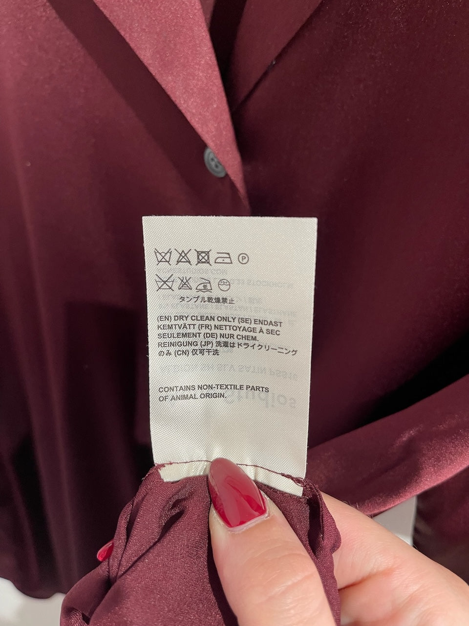 Chemise Acne Studios bordeaux T.36
