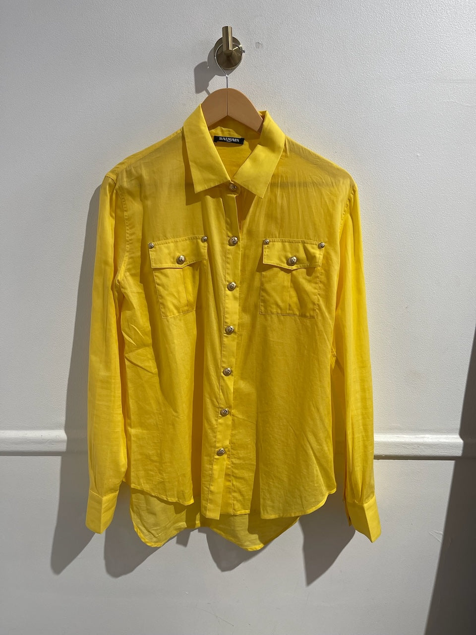 Chemisier Balmain jaune T.42