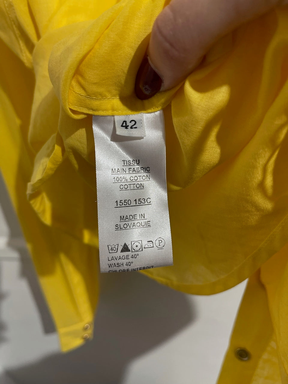 Chemisier Balmain jaune T.42