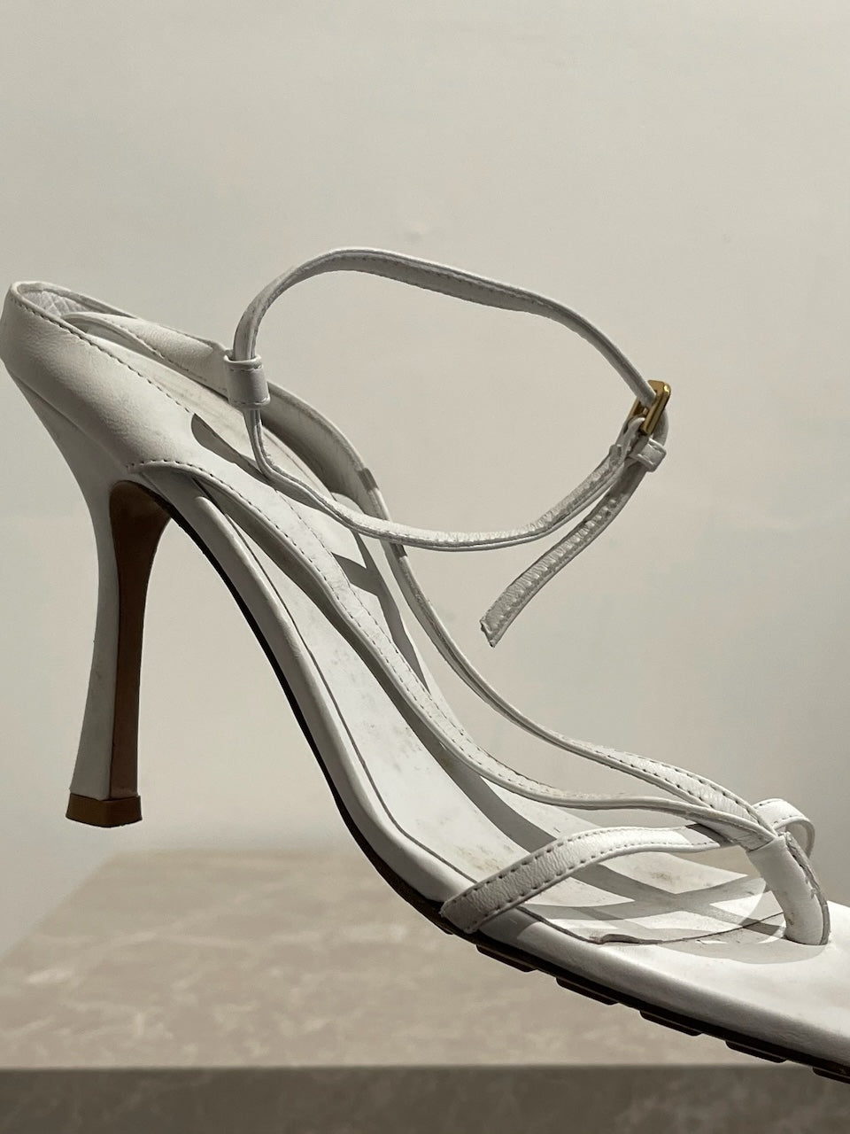 Sandales Bottega Veneta blanches T.38