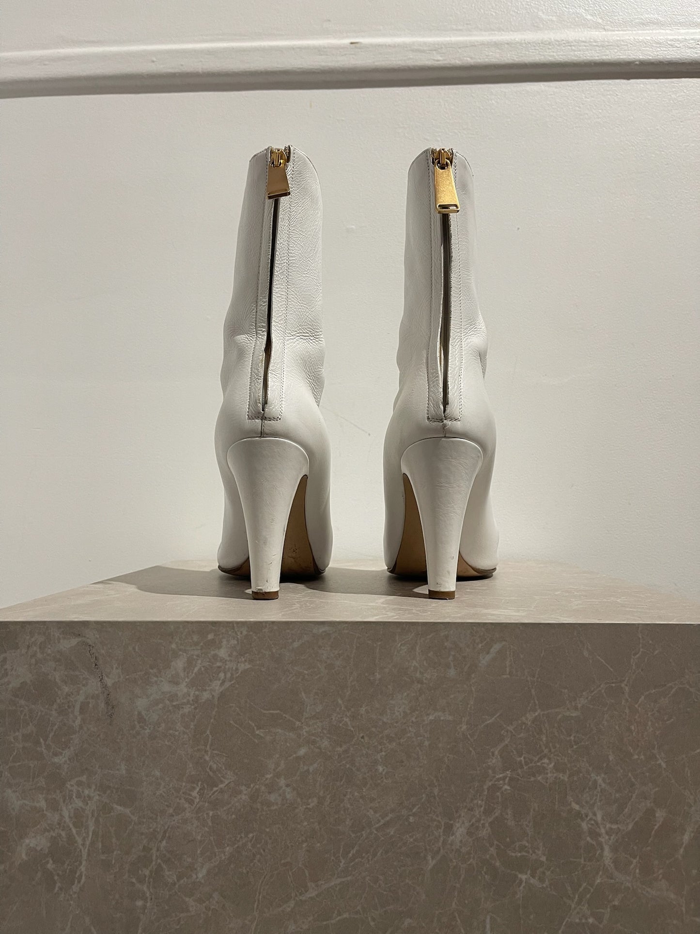 Bottines Bottega Veneta blanche T.40