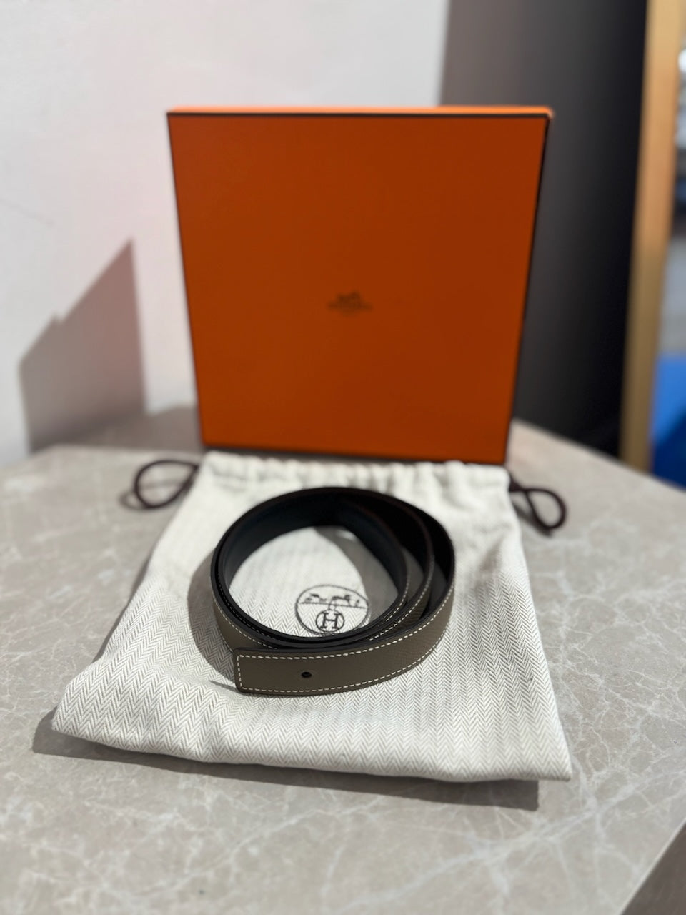 Cuir de ceinture Hermes T.70