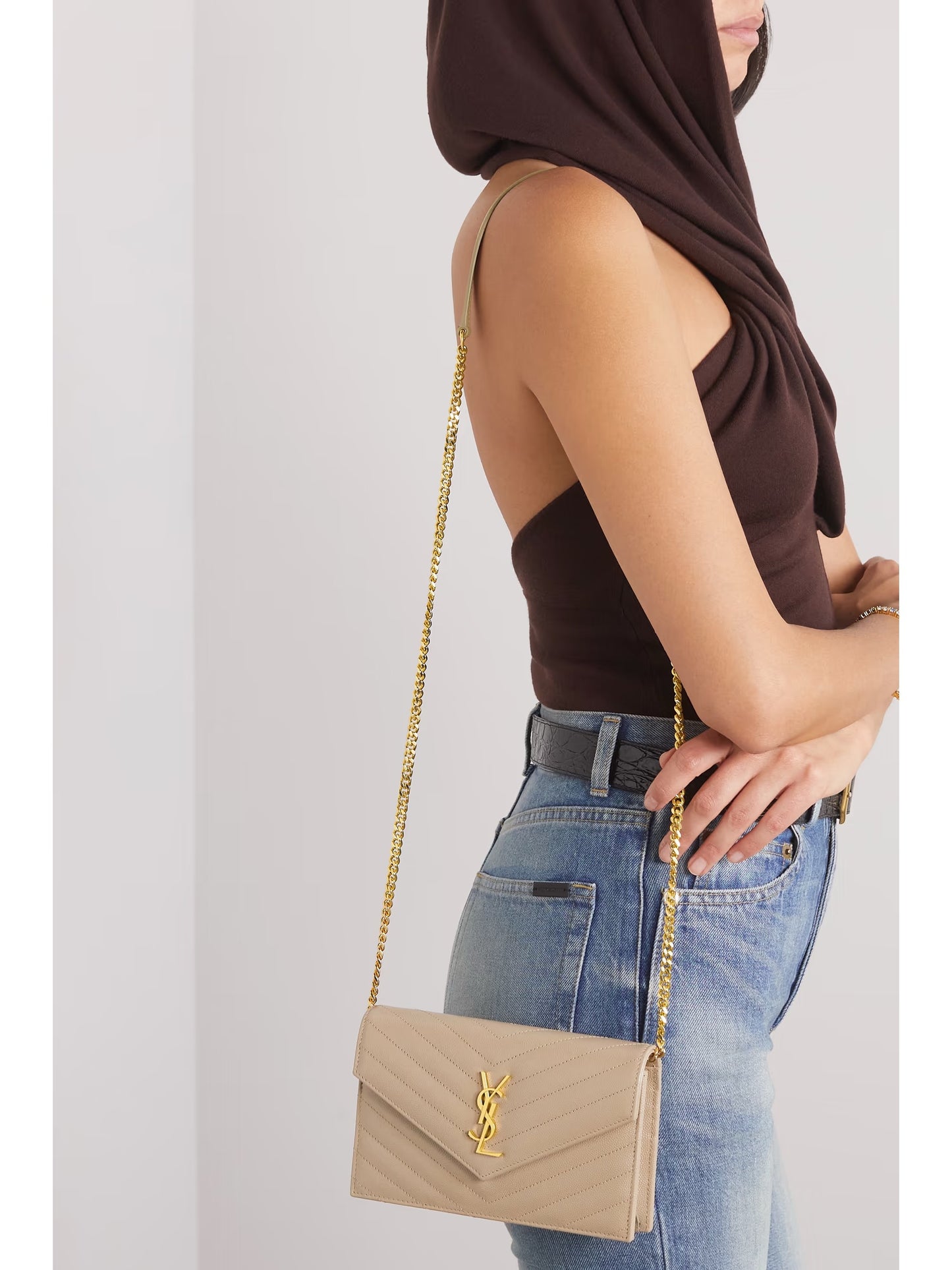 Sac Saint Laurent Cassandre rose poudré