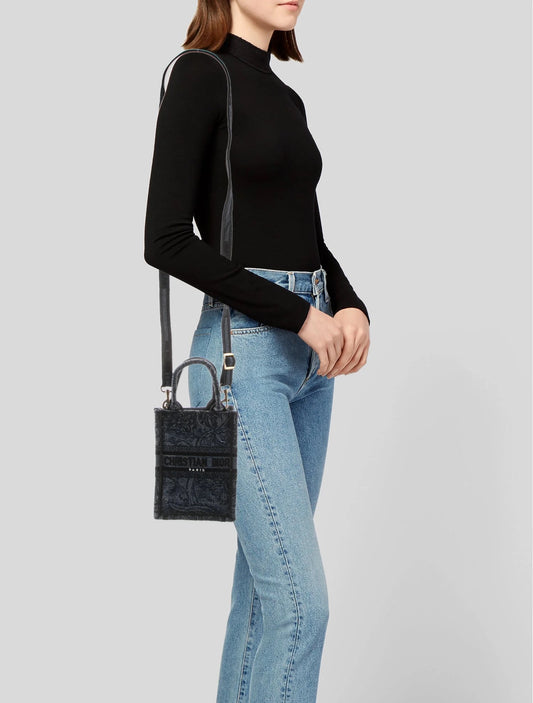 Sac Dior Book Tote mini bleu