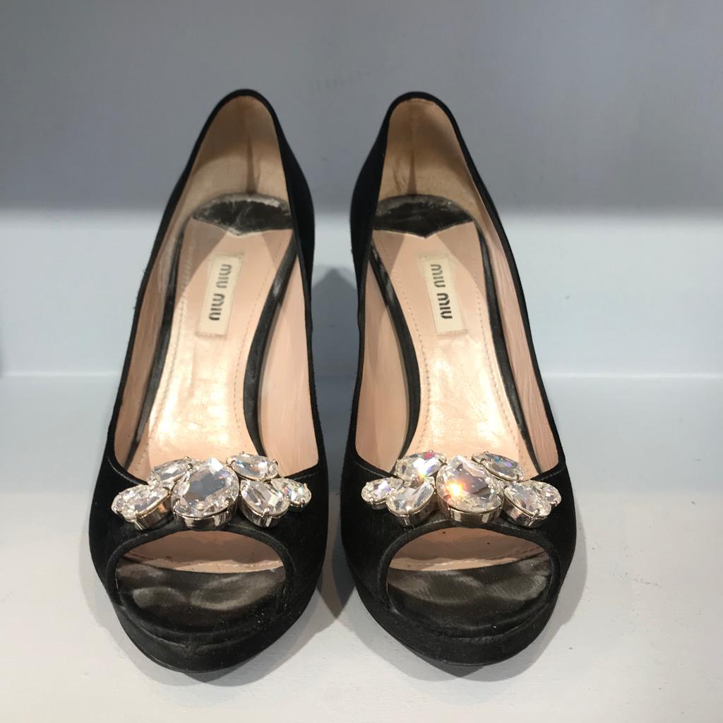 Escarpins Miu Miu noirs T.38,5