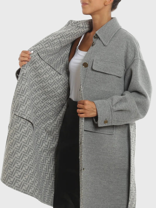Manteau Fendi gris T.38