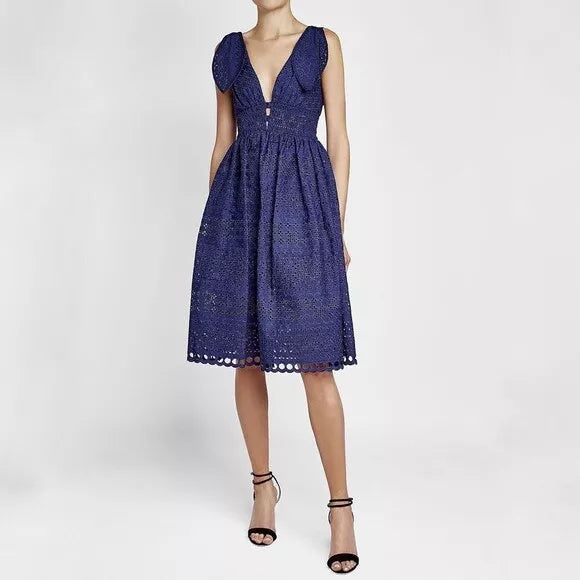 Robe Self Portrait bleue T.36