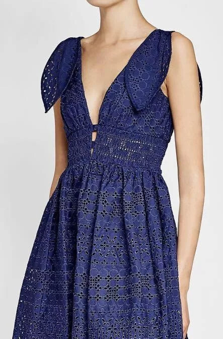 Robe Self Portrait bleue T.36