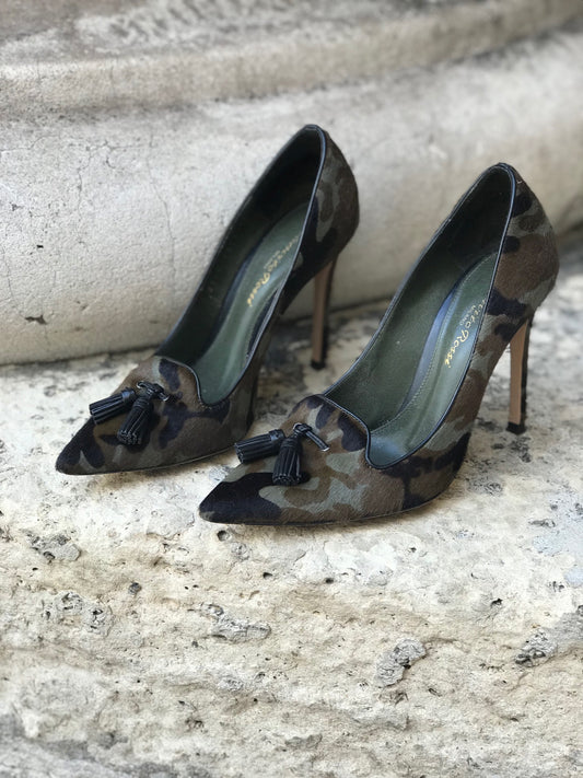 Escarpins Gianvito Rossi camouflage T.35,5