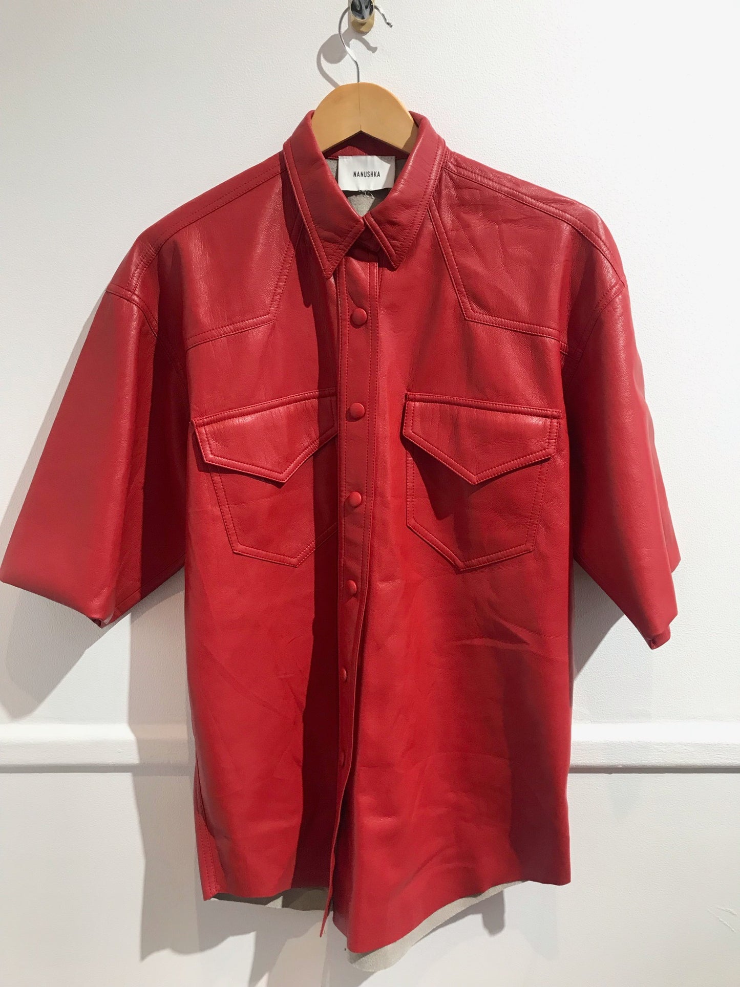 Chemise Nanushka rouge T.XS