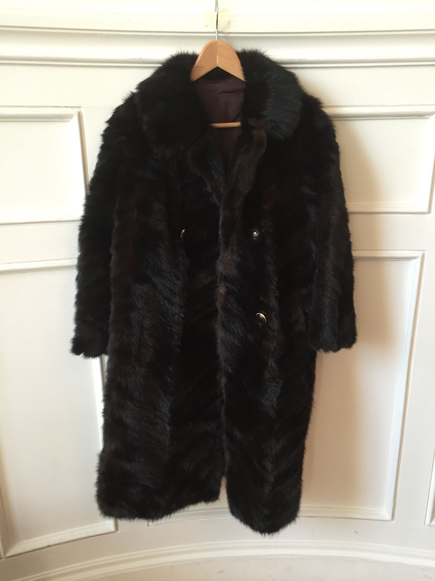 Manteau en vison noir T.42