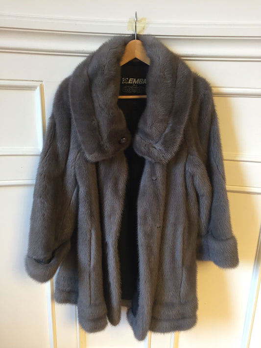 Manteau en vison gris T.L