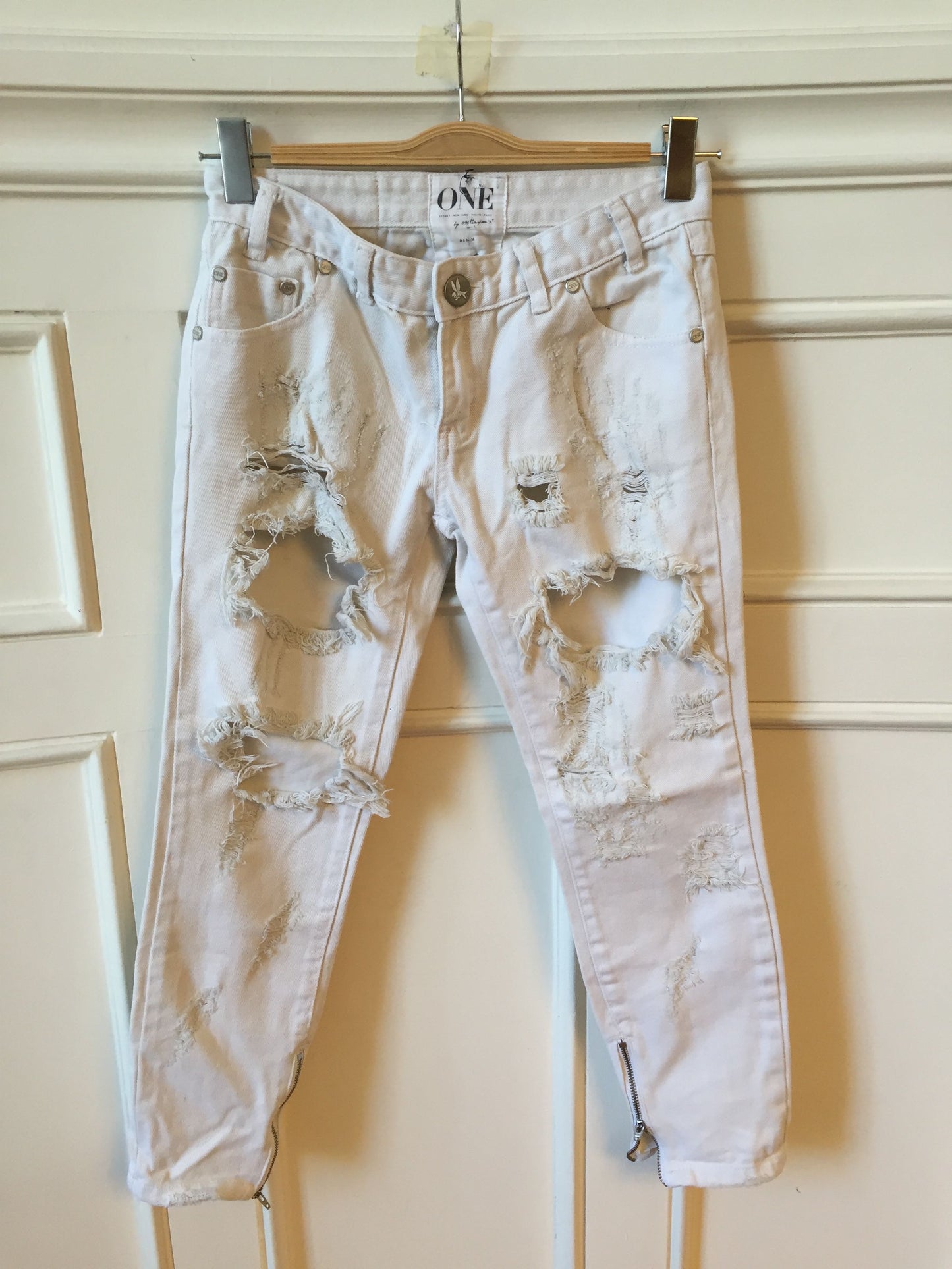 Jeans One Teaspoon blanc T.25