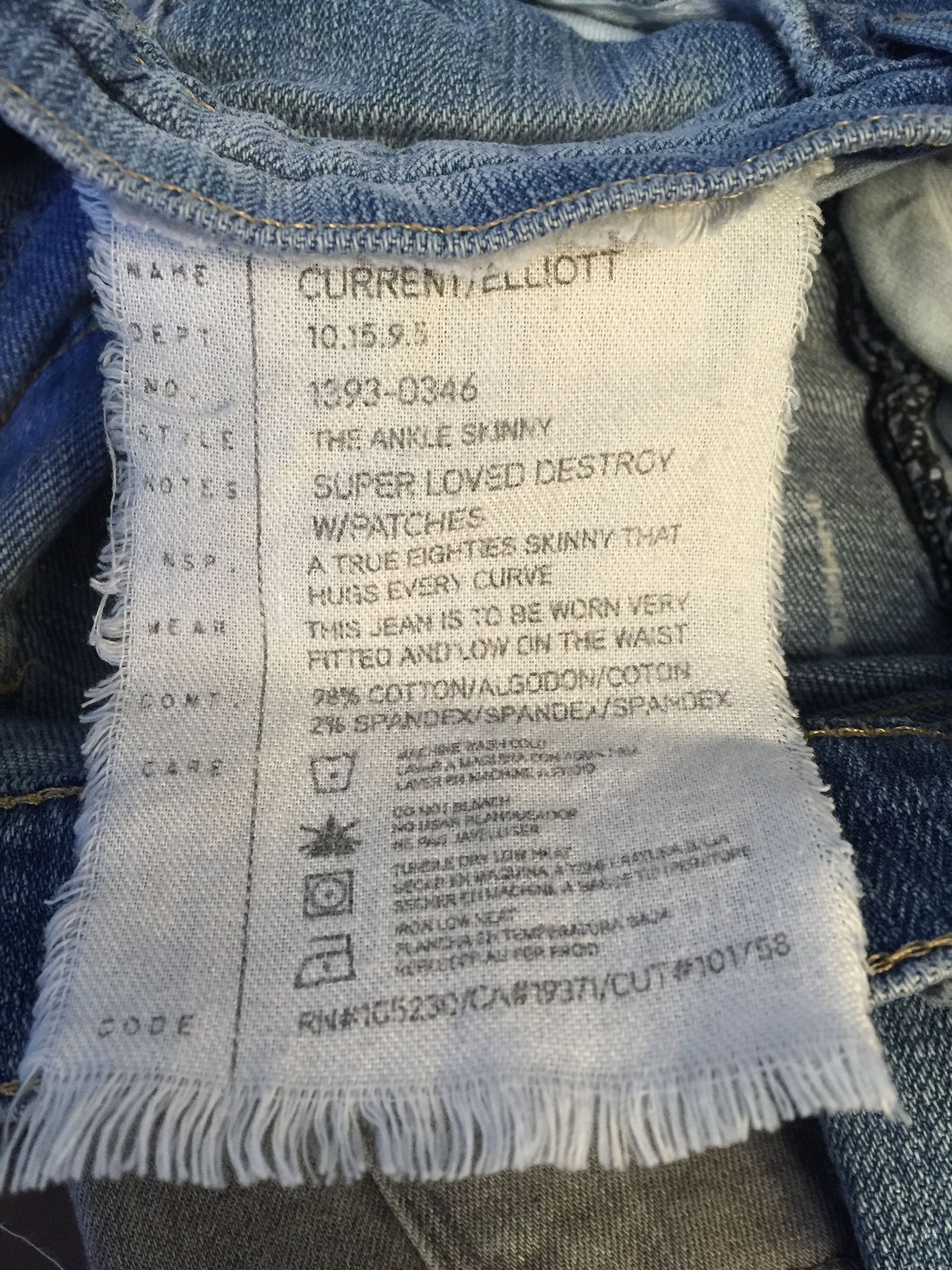 Jeans Current Elliott bleu T.24