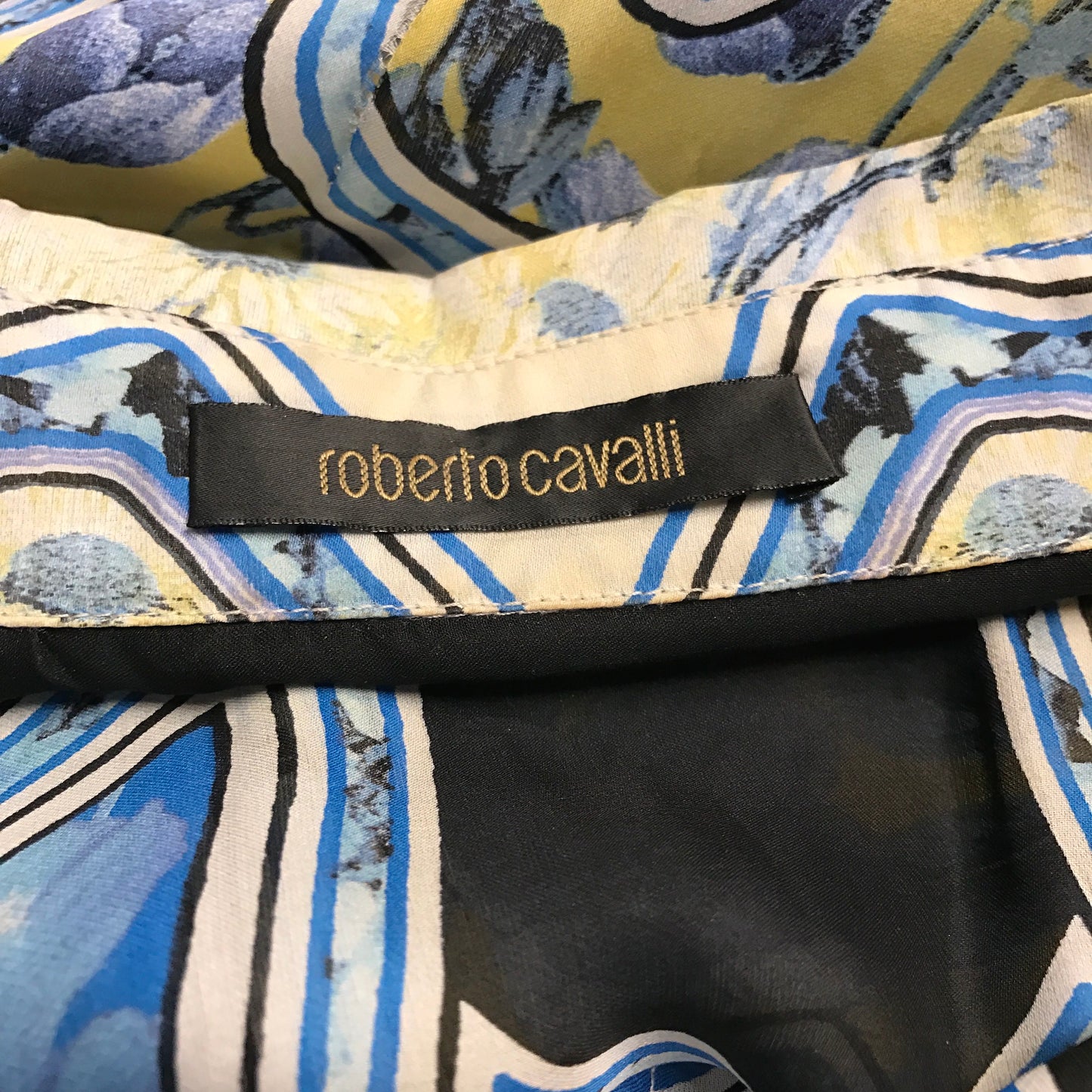 Robe Roberto Cavalli bleue T.38