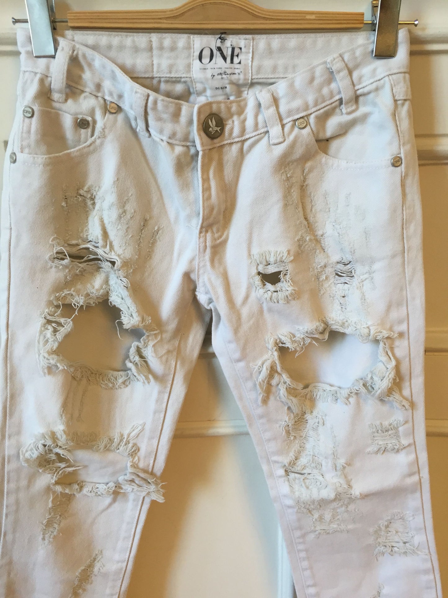 Jeans One Teaspoon blanc T.25
