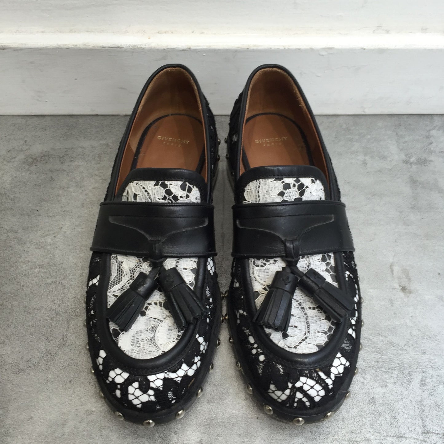 Mocassins Givenchy dentelles T.36,5
