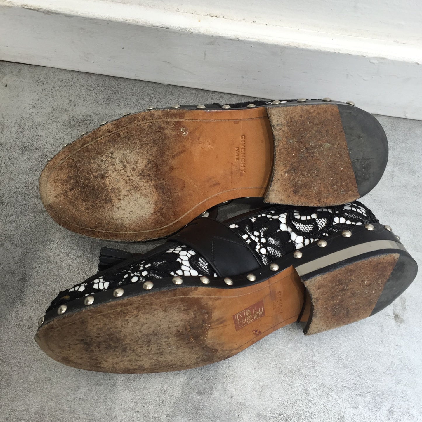 Mocassins Givenchy dentelles T.36,5