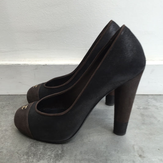 Escarpins Chanel bicolores T.37