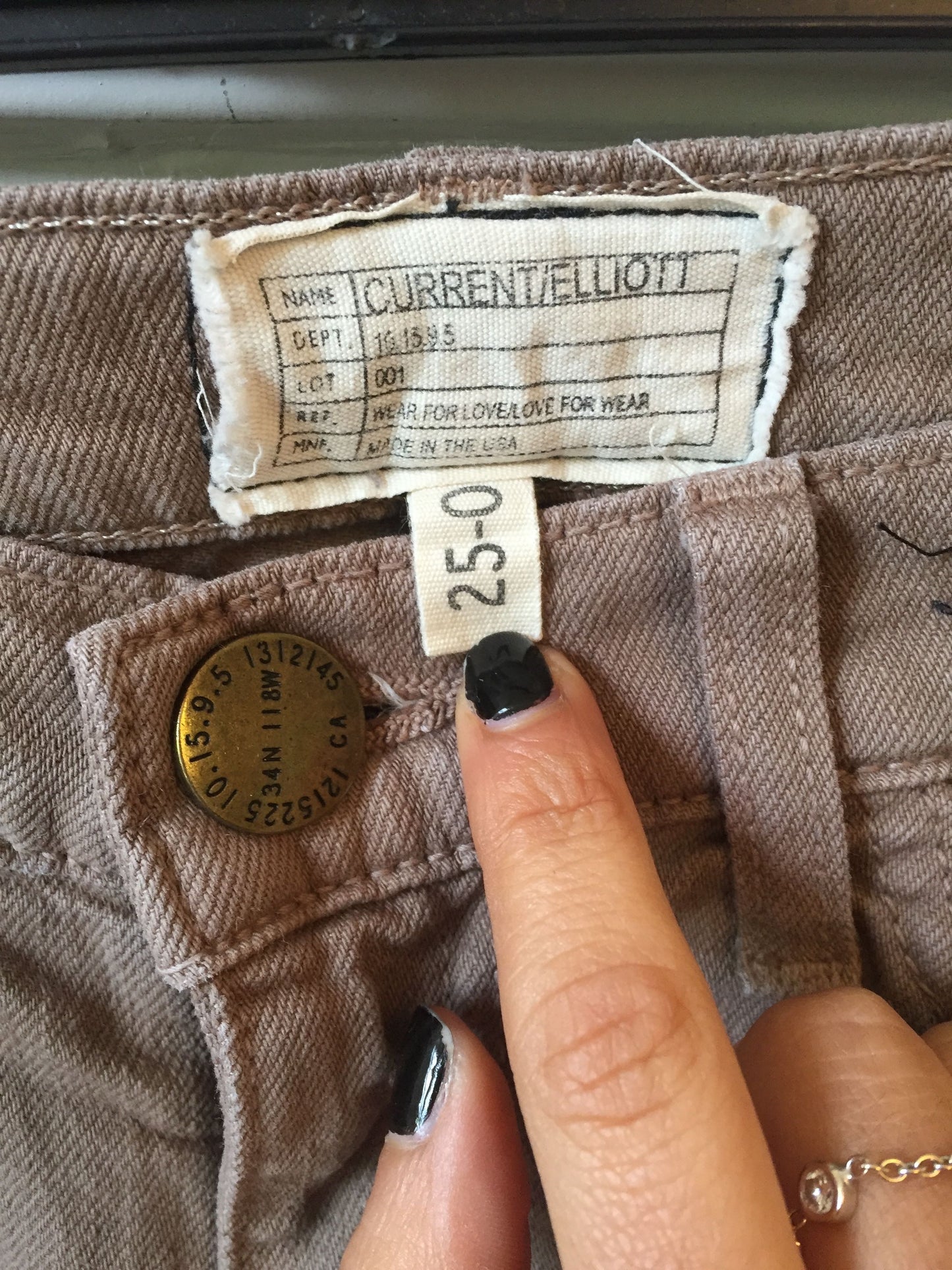 Jeans Current Elliott beige T.25