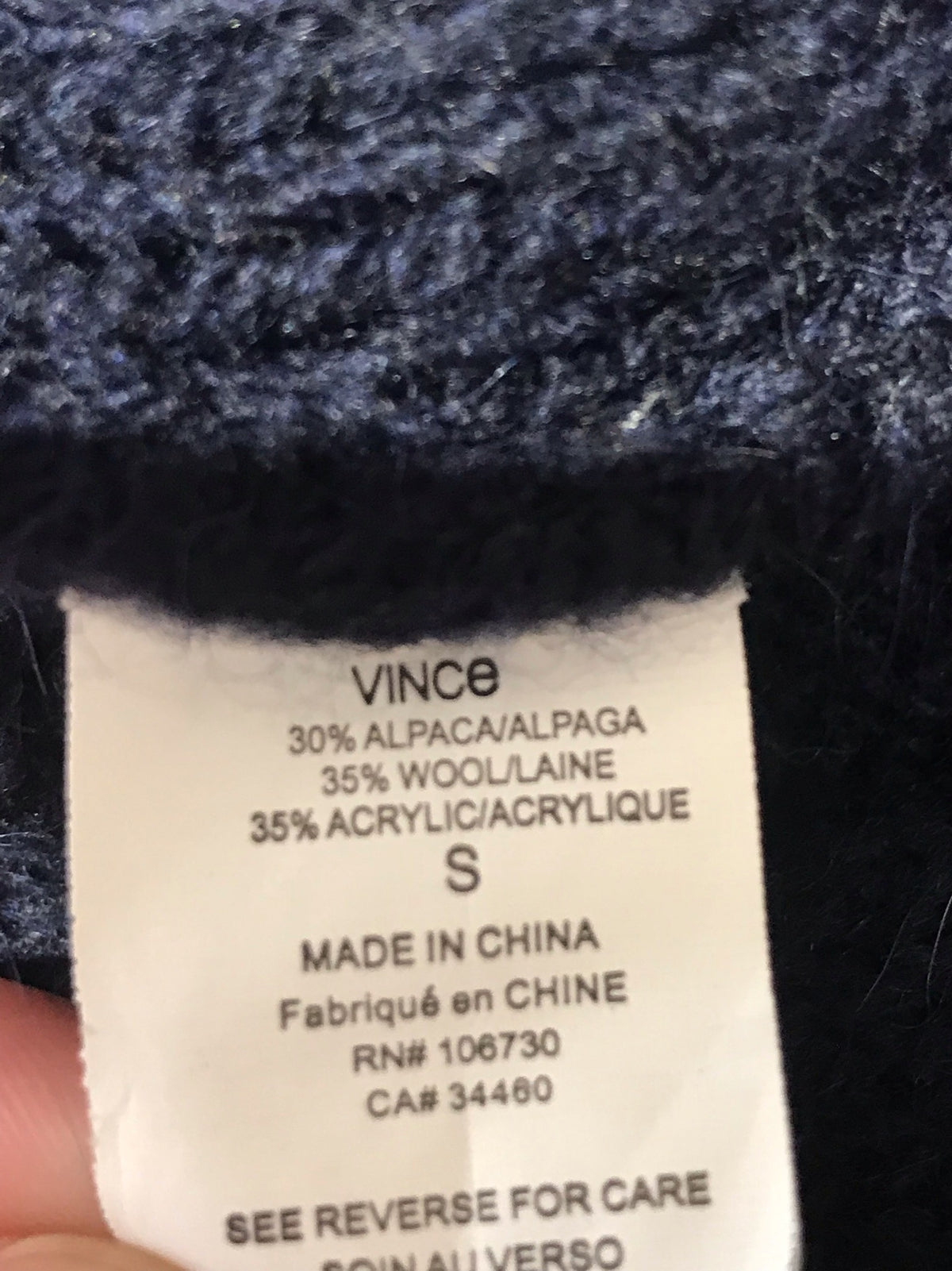 Gilet Vince bleu marine T.S