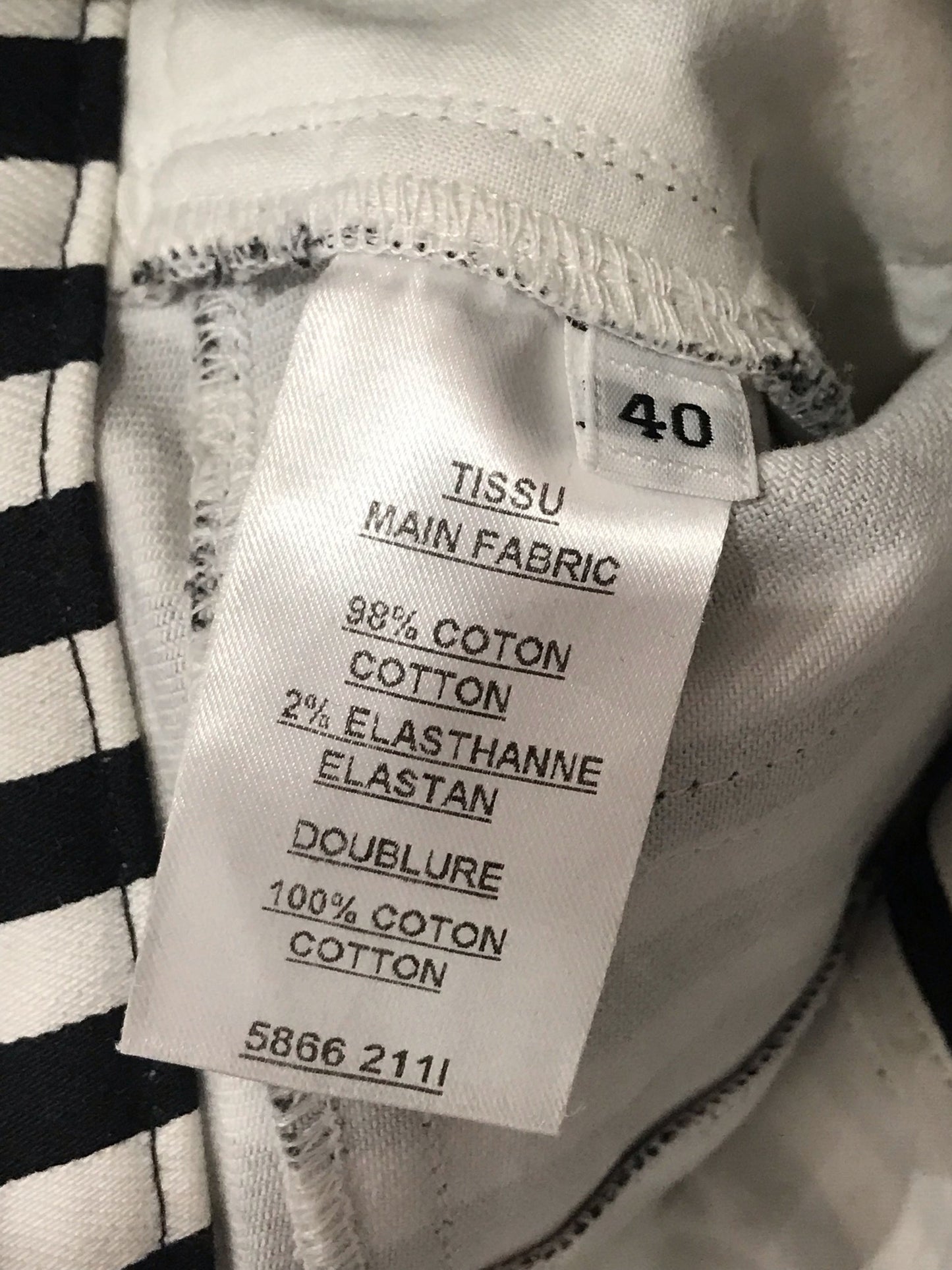 Jeans Balmain rayé T.40