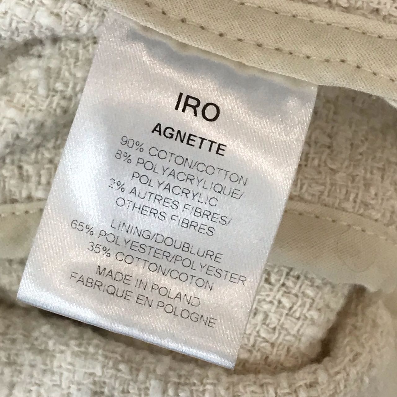Veste Iro écrue T.1