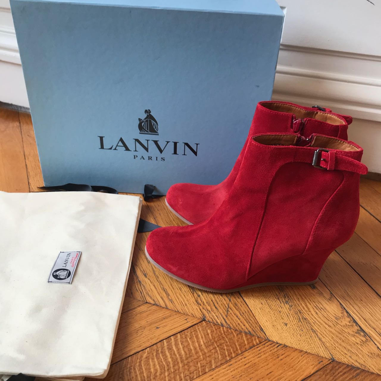 Boots Lanvin rouges T.36